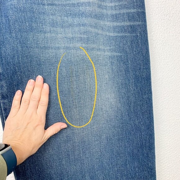 Golden Goose | Flavia Pant Wide Leg *Patch Pockets Dirty Wash Dark Blue - Picture 16 of 16